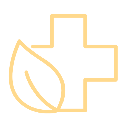 A graphic of a health symbol and leaf, symbolizing yaupon tea's significant antioxidant content.